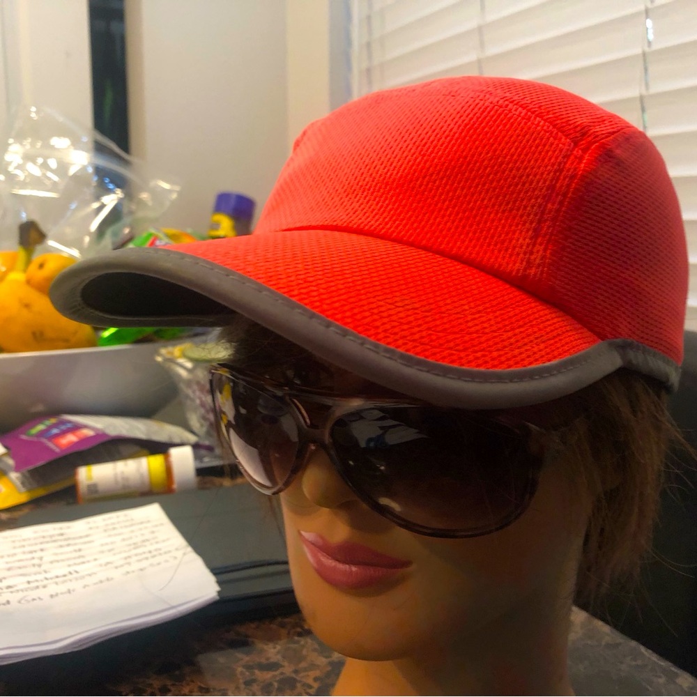 Headsweats Women’s Orange Golf Hat Cap Size Adjustable